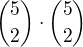 ${5\choose2}\cdot{5\choose2}$