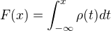 kopírovat do textarea $F(x)=\int_{-\infty}^x \rho(t)dt$