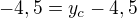 $-4,5 = y_c-4,5$