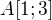 $A[1; 3]$