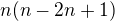 $n(n-2n+1)$