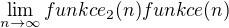 $\lim_{n\to\infty }funkce_{2}(n)funkce(n)$