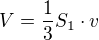 $V=\frac13 S_1\cdot v$