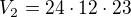$V_2=24 \cdot 12 \cdot 23$
