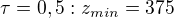 kopírovat do textarea $\tau =0,5: z_{min}=375$