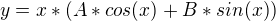 $y=x*(A*cos(x)+B*sin(x))$