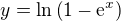 $y=\ln{\(1-\mathrm{e}^x\)}$