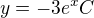 $y = -3e^{x}C$