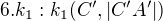 kopírovat do textarea $6.k_{1}:k_{1}(C',|C'A'|)$