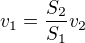 kopírovat do textarea $v_1=\frac{S_2}{S_1}v_2$