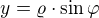 $y=\varrho\cdot \sin \varphi $