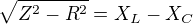 $\sqrt{Z^2-R^2}=X_L-X_C$