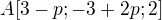$A[3-p; -3+2p; 2]$