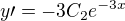 kopírovat do textarea $y\prime=-3C_2e^{-3x}$