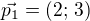 $\vec{p_1}=(2;\,3)$
