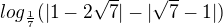 $log_{\frac{1}{7}}(|1-2\sqrt{7}|-|\sqrt{7}-1|)$