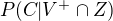 $P(C|V^{+}\cap Z)$