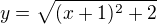 $y=\sqrt{(x+1)^{2}+2}$