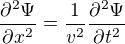 kopírovat do textarea $\frac{\partial ^{2}\Psi }{\partial x^{2}}=\frac{1}{v^{2}}\frac{\partial ^{2}\Psi }{\partial t^{2}}$