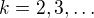 kopírovat do textarea $k=2, 3, \dots$