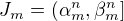 $J_{m}=(\alpha _m^n, \beta _m^n]$