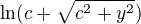 $\ln (c+\sqrt{c^2+y^2}) $