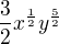 $\frac32 x^{\frac12}y^{\frac52}$