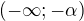 $(-\infty ; -\alpha)$
