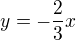 kopírovat do textarea $y=-\frac23 x$
