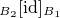 $\,_{\small{B_2}}[\text{id}]_{\small{B_1}}$