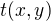 $t(x,y)$
