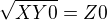 $\sqrt{XY0} = Z0$