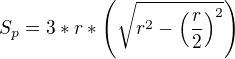 kopírovat do textarea $S_{p}=3*r*\(\sqrt{r^2-\(\frac{r}{2}\)^2}\)$