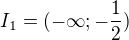 $I_1=(-\infty;-\frac12)$