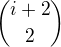 $i+2 \choose 2$