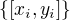 $\{[x_i,y_i]\}$