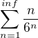 $\sum_{n=1}^{inf} \frac{n}{6^{n}}$