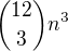 ${12\choose3}n^3$