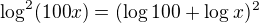 kopírovat do textarea $\log_{}^{2}(100x)=(\log_{}100+\log_{}x)^{2}$