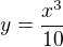 $y=\frac{x^3}{10}$
