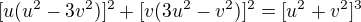 $[u(u^2-3v^2)]^2+[v(3u^2-v^2)]^2=[u^2+v^2]^3$
