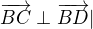 $\overrightarrow{BC} \perp \overrightarrow{BD}|$
