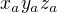 $x_a y_a z_a$