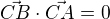 $\vec{CB}\cdot\vec{CA} = 0$