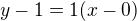 kopírovat do textarea $y-1=1(x-0)$