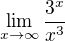 $\lim_{x\to\infty } \frac{3^x}{x^3}$