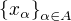 $\{x_\alpha\}_{\alpha\in A}$