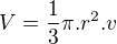 kopírovat do textarea $V=\frac{1}{3}\pi.r^2.v$
