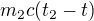 $m_2c(t_2-t)$
