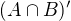 $(A\cap B)'$